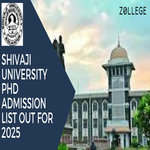 Shivaji University PhD Admission List Out For 2025